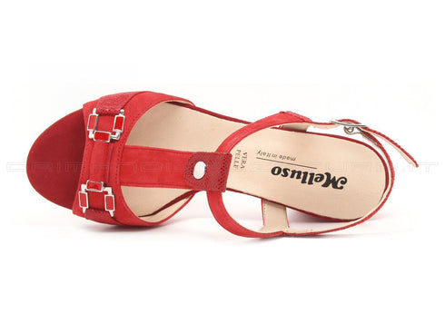 Melluso sandali con accessorio donna rosso